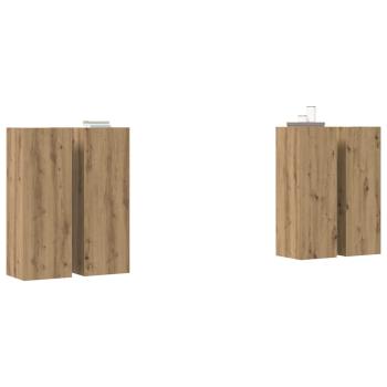 TV-Schrank-Set 4 pcs Eiche handwerklich 30,5 x 30 x 90 cm