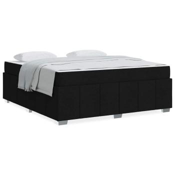 Bettgestell Schwarz 180 x 200 cm Stoff