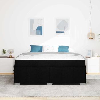Bettgestell Schwarz 180 x 200 cm Stoff
