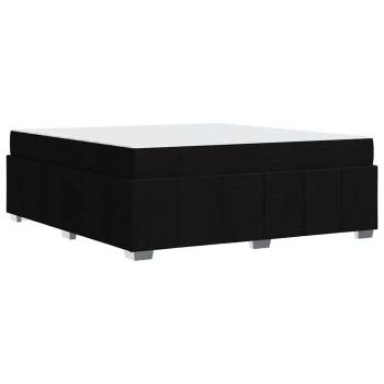 Bettgestell Schwarz 180 x 200 cm Stoff