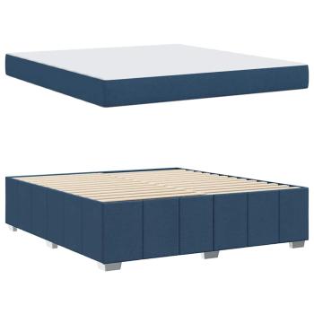 Bettgestell Blau 180 x 200 cm Stoff
