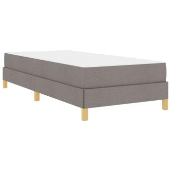 Boxspringbett Taupe, Braun 90 x 190 cm Stoff, Ingenieurholz