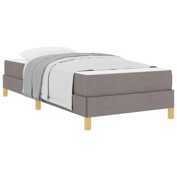 Boxspringbett Taupe, Braun 90 x 190 cm Stoff, Ingenieurholz
