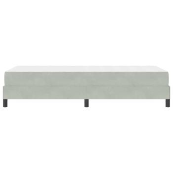 Boxspringbett mit Matratze Hellgrau 80 x 200 cm Samt