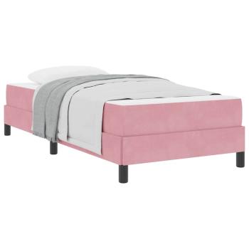 Boxspringbett mit Matratze Rosa 100 x 200 cm Samt