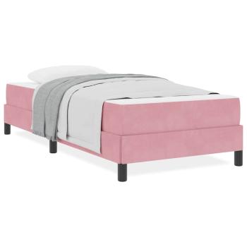 Boxspringbett mit Matratze Rosa 100 x 200 cm Samt
