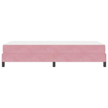 Boxspringbett mit Matratze Rosa 100 x 200 cm Samt