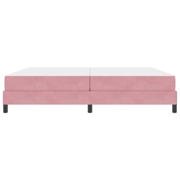 Boxspringbett mit Matratze Rosa 200 x 200 cm Samt