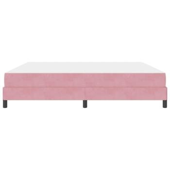 Boxspringbett mit Matratze Rosa 200 x 200 cm Samt