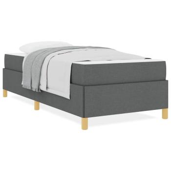 Boxspringbett Dunkelgrau und Braun und Weiß und Dunkelgrau