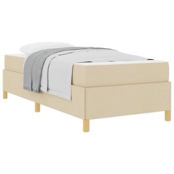 Boxspringbett Sonstiges Weiß und Creme 90 x 190 cm Stoff