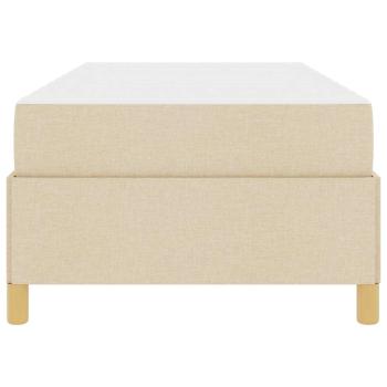 Boxspringbett Sonstiges Weiß und Creme 90 x 190 cm Stoff