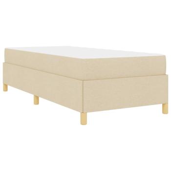 Boxspringbett Sonstiges Weiß und Creme 90 x 190 cm Stoff