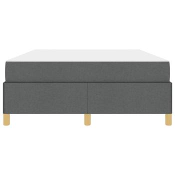 Boxspringbett Dunkelgrau und Weiß und Dunkelgrau 140 x 190 cm