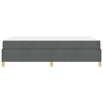 Boxspringbett Dunkelgrau und Weiß und Dunkelgrau 140 x 190 cm
