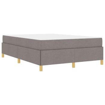 Boxspringbett Taupe und Beige und Weiß 140 x 200 cm der Schaum