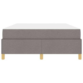 Boxspringbett Taupe und Beige und Weiß 140 x 200 cm der Schaum