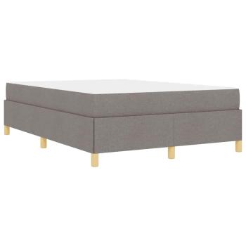 Boxspringbett Taupe und Beige und Weiß 140 x 200 cm der Schaum