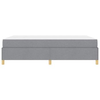Boxspringbett Hellgrau und Weiß und Hellgrau 160 x 200 cm Stoff