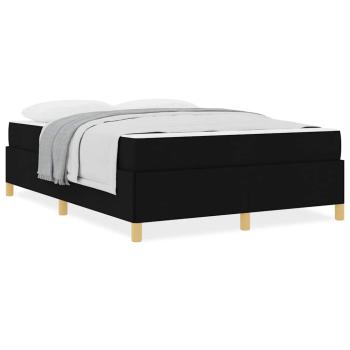 Boxspringbett Schwarz und Weiß und Schwarz 160 x 200 cm Stoff