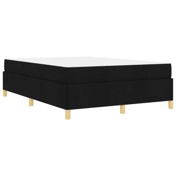 Boxspringbett Schwarz und Weiß und Schwarz 160 x 200 cm Stoff