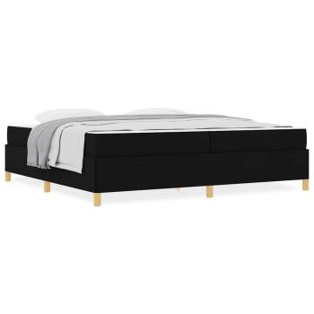 Boxspringbett Schwarz und Weiß und Schwarz 200 x 200 cm Stoff