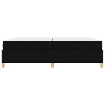 Boxspringbett Schwarz und Weiß und Schwarz 200 x 200 cm Stoff