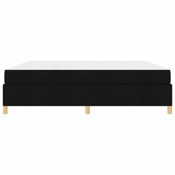 Boxspringbett Schwarz und Weiß und Schwarz 200 x 200 cm Stoff