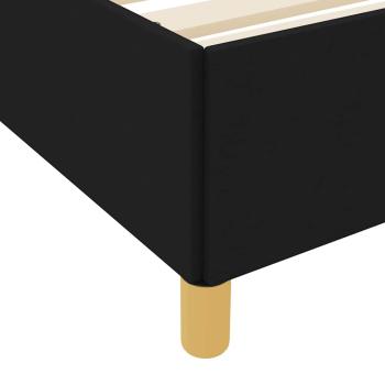 Boxspringbett Schwarz und Weiß und Schwarz 200 x 200 cm Stoff