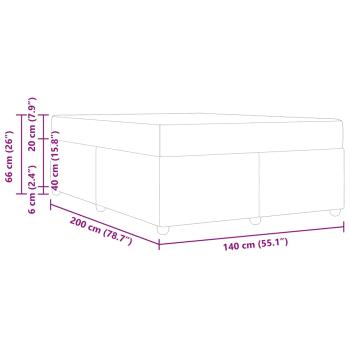 Bettgestell Sonstiges Creme 140 x 200 cm Stoff