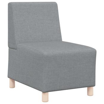 Modulares Armfreies Sofa 2 stk. Hellgrau Stoff