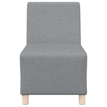 Modulares Armfreies Sofa 2 stk. Hellgrau Stoff