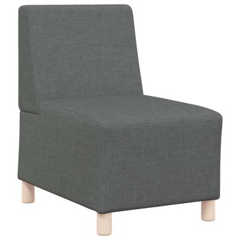Modulares Armfreies Sofa 2 stk. Dunkelgrau Stoff