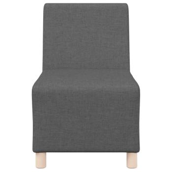 Modulares Armfreies Sofa 2 stk. Dunkelgrau Stoff
