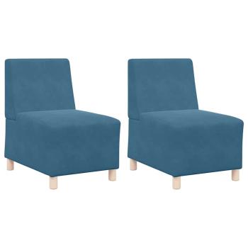 Sofa Stühle 2 pcs Blau 55 x 74 x 82 cm Samt
