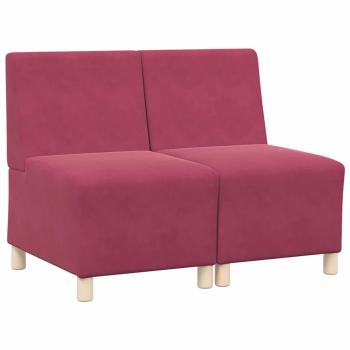 Sofa Stühle 2 pcs Weinrot 55 x 74 x 82 cm Samt