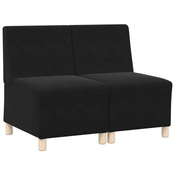 Sofa Stühle 2 pcs Schwarz 55 x 74 x 82 cm Samt
