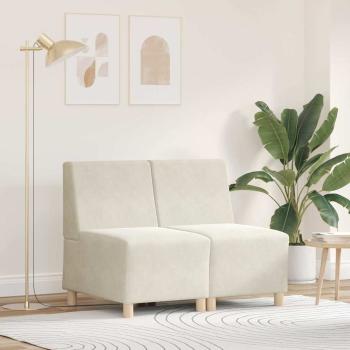 ARDEBO.de - Sofa Stühle 2 pcs Creme 55 x 74 x 82 cm Samt