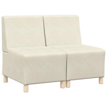 Sofa Stühle 2 pcs Creme 55 x 74 x 82 cm Samt