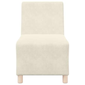 Sofa Stühle 2 pcs Creme 55 x 74 x 82 cm Samt