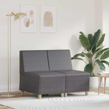 ARDEBO.de - Sofa Stühle 2 pcs Grau 55 x 74 x 82 cm Kunstleder