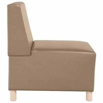Sofa Stühle 2 pcs Cappuccino 55 x 74 x 82 cm Kunstleder