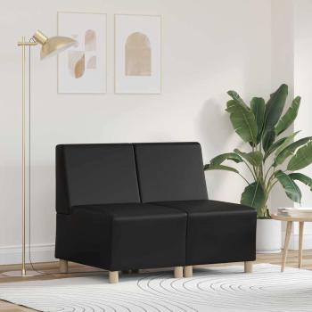 ARDEBO.de - Sofa Stühle 2 pcs Schwarz 55 x 74 x 82 cm Kunstleder