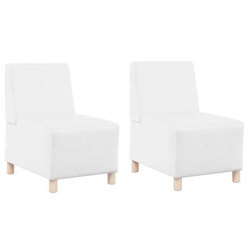 Sofa Stühle 2 pcs Weiß 55 x 74 x 82 cm Kunstleder
