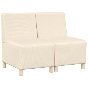 Sofa Chiar 2 pcs Creme 55 x 74 x 82 cm Cordstoff