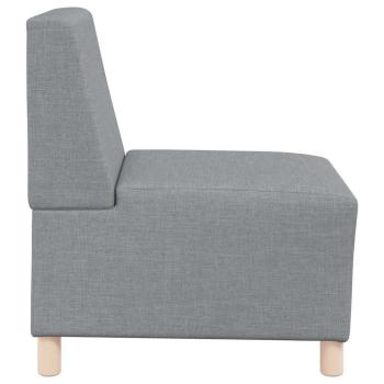 Sofa Stuhl Hellgrau 55 cm Stoff 3 pcs Hellgrau 55 x 74 x 82 cm
