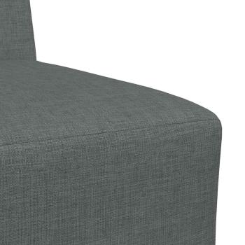 Modulares Armfreies Sofa 3 Stk. Dunkelgrau Stoff