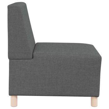 Sofa Stuhl Hellgrau 55 cm Stoff 3 pcs Dunkelgrau