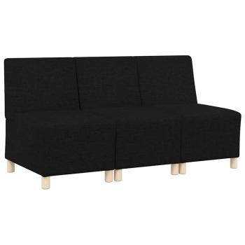 Sofa Stuhl Hellgrau 55 cm Stoff 3 pcs Schwarz 55 x 74 x 82 cm
