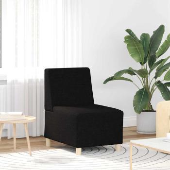 Sofa Stuhl Hellgrau 55 cm Stoff 3 pcs Schwarz 55 x 74 x 82 cm